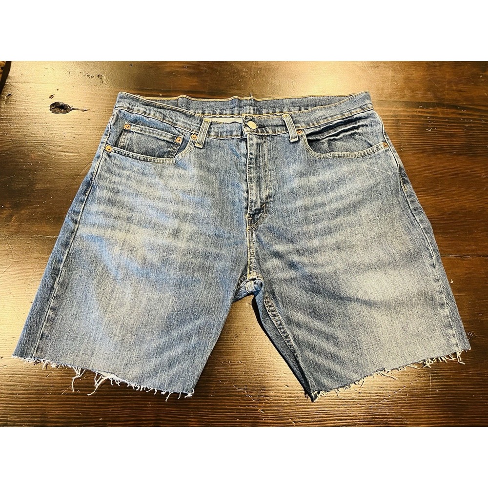 Levis 527 Cut-Off Shorts Mens Size 36 Blue Denim Board Shorts Skater Hiking